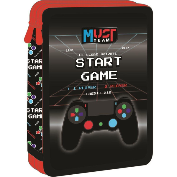 Σχολική Κασετίνα Διπλή Γεμάτη Must Team Compact Start Game