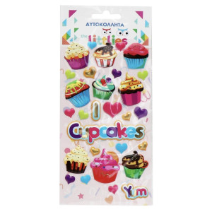 ΑΥΤΟΚΟΛΛΗΤΑ 10x22EK CUPCAKES THE LITTLIES