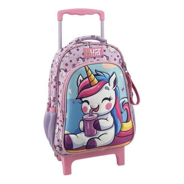 ΤΣΑΝΤΑ ΤΡΟΛΕΪ ΝΗΠΙΟΥ "CUTE UNICORN" 2 ΘΗΚΕΣ MUST TEAM