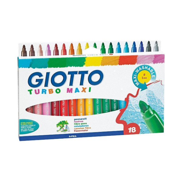 ΜΑΡΚΑΔΟΡΟΙ ΖΩΓΡΑΦΙΚΗΣ ΧΟΝΤΡΟΙ TURBO ΜΑΧΙ GIOTTO 18ΤΕΜ