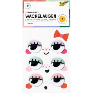 ΜΑΤΑΚΙΑ ΜΕ ΒΛΕΒΑΡΙΔΕΣ 30mm  ΜΩΒ, ΠΡΑΣΙΝΟ, ΡΟΖ 6ΤΕΜ