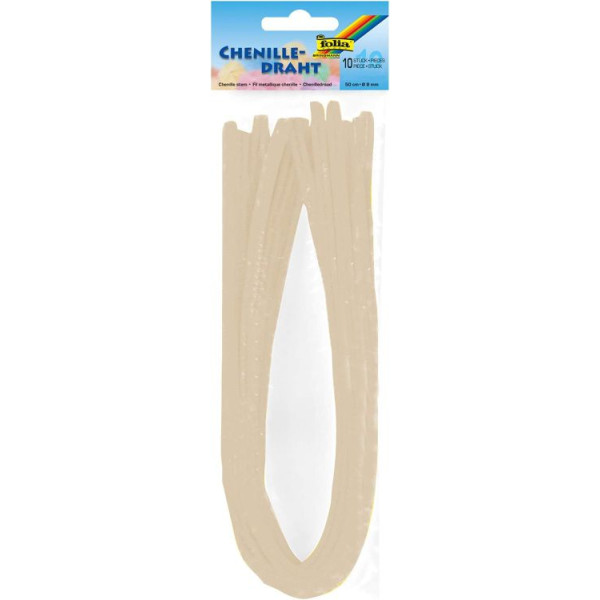 ΣΥΡΜΑ ΠΙΠΑΣ 8ΜΜ-50CM ΜΠΕΖ 10ΤΕΜ FOLIA