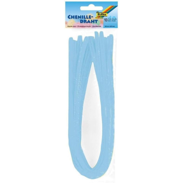 ΣΥΡΜΑ ΠΙΠΑΣ 8ΜΜ-50CM SKY BLUE 10ΤΕΜ FOLIA
