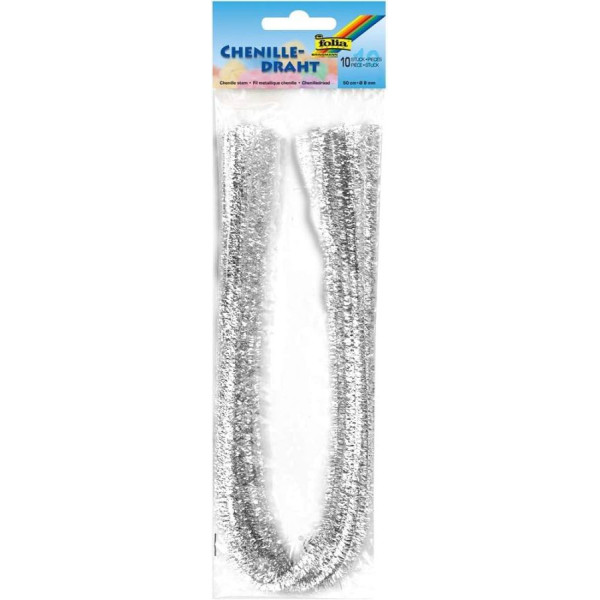 ΣΥΡΜΑ ΠΙΠΑΣ 8ΜΜ-50CM ΑΣΗΜΙ 10ΤΕΜ FOLIA