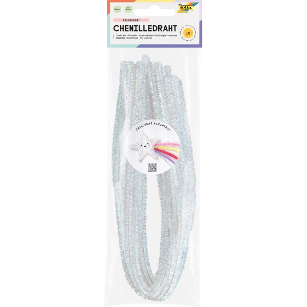 ΣΥΡΜΑ ΠΙΠΑΣ 8ΜΜ-50CM IRIDESCENT10ΤΕΜ FOLIA