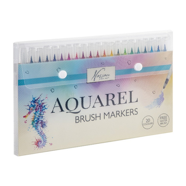 ΜΑΡΚΑΔΟΡΟΙ ΑΚΟΥΑΡΕΛΑΣ ΣΕΤ 20ΤΕΜ & 1 WATER BRUSH