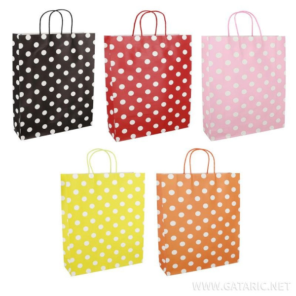 ΤΣΑΝΤΑ ΔΩΡΟΥ CRAFT DOTS 26x32x12cm 5 ΧΡΩΜΑΤΑ