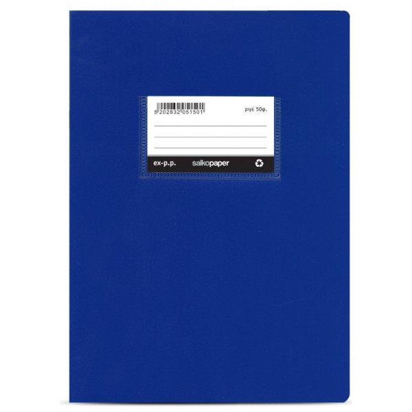 ΤΕΤΡΑΔΙΟ PP ΜΕ ΘΗΚΗ ΕΤΙΚΕΤΑ ΜΠΛΕ 17x25 50 ΦΥΛΛΑ