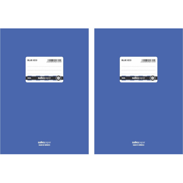 ΤΕΤΡΑΔΙΟ "BLUE-ECO" ΡΙΓΕ 17x25 50 ΦΥΛΛΑ