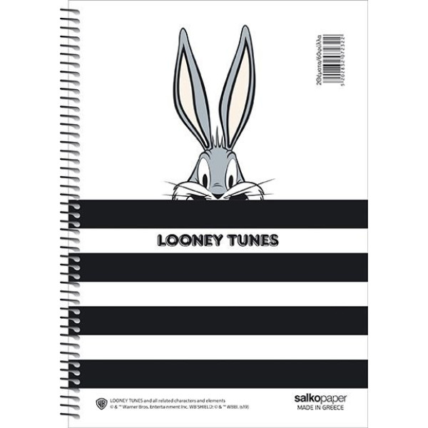 ΤΕΤΡΑΔΙΟ ΣΠΙΡΑΛ LOONEY TUNES 21X29/60ΣΕΛ 1Θ