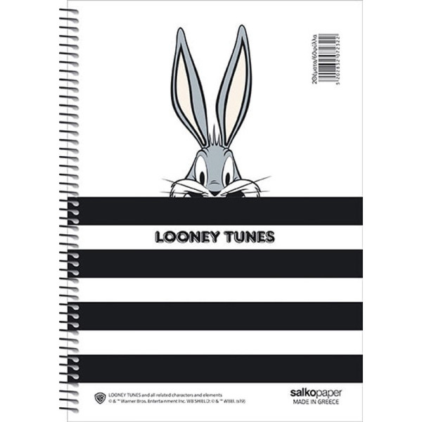 ΤΕΤΡΑΔΙΟ ΣΠΙΡΑΛ "LOONEY TUNES" 21x29/60ΣΕΛ-1 ΘΕΜΑ