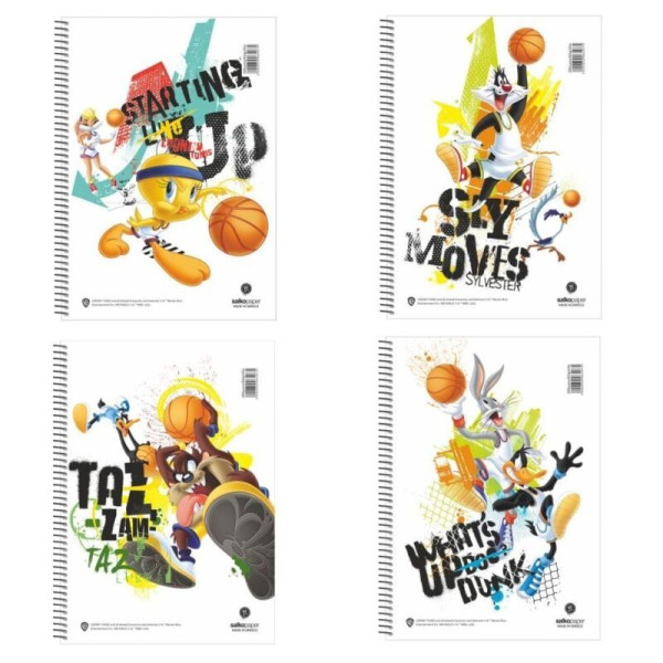 ΤΕΤΡΑΔΙΟ ΣΠΙΡΑΛ "LOONEY TUNES-STREET MOVES" 21x29/120ΣΕΛ-2 ΘΕΜΑΤΑ