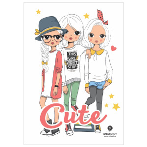 ΤΕΤΡΑΔΙΟ "CUTE" ΡΙΓΕ 17x25 40 ΦΥΛΛΑ