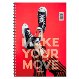 ΤΕΤΡΑΔΙΟ ΣΠΙΡΑΛ "MAKE YOUR MOVE" 21x29/120ΣΕΛ-2 ΘΕΜΑΤΑ ΤΕΤΡΑΔΙΟ ΣΠΙΡΑΛ "MAKE YOUR MOVE" 21x29/120ΣΕΛ-2 ΘΕΜΑΤΑ
