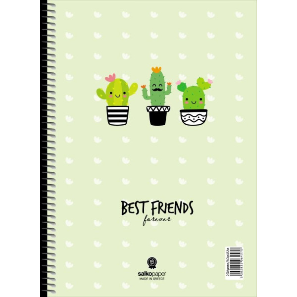 ΤΕΤΡΑΔΙΟ ΣΠΙΡΑΛ "BEST FRIENDS" 21x29/60ΣΕΛ-1 ΘΕΜΑ