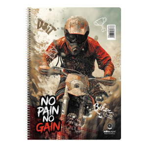 ΤΕΤΡΑΔΙΟ ΣΠΙΡΑΛ "NO PAIN NO GAIN" 21x29/240ΣΕΛ-4 ΘΕΜΑΤΑ