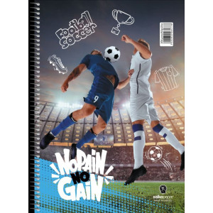 ΤΕΤΡΑΔΙΟ ΣΠΙΡΑΛ "NO PAIN NO GAIN" 17x25/120ΣΕΛ-2 ΘΕΜΑΤΑ