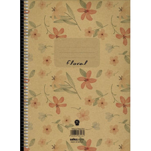 ΤΕΤΡΑΔΙΟ ΣΠΙΡΑΛ "FLORAL" 21x29/180ΣΕΛ-3 ΘΕΜΑΤΑ