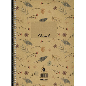 ΤΕΤΡΑΔΙΟ ΣΠΙΡΑΛ "FLORAL" 17x25/60ΣΕΛ-1 ΘΕΜΑ
