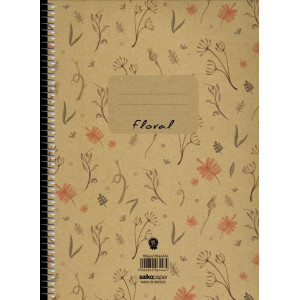 ΤΕΤΡΑΔΙΟ ΣΠΙΡΑΛ "FLORAL" 17x25/60ΣΕΛ-1 ΘΕΜΑ