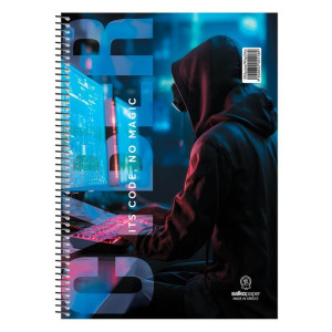 ΤΕΤΡΑΔΙΟ ΣΠΙΡΑΛ "CYBER" 21x29/120ΣΕΛ-2 ΘΕΜΑΤΑ