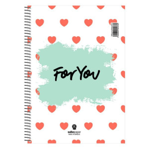 ΤΕΤΡΑΔΙΟ ΣΠΙΡΑΛ "FOR YOU" 21x29/60ΣΕΛ-1 ΘΕΜΑ