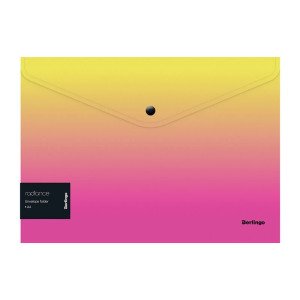 ΦΑΚΕΛΟΣ ΜΕ ΚΟΥΜΠΙ Α4 "RADIANCE" ΚΙΤΡΙΝΟ-ΡΟΖ BERLINGO