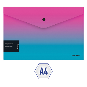 ΦΑΚΕΛΟΣ ΜΕ ΚΟΥΜΠΙ Α4 "RADIANCE" PINK-BLUE