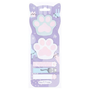 MESHU ΣΕΛΙΔΟΔΕΙΚΤΕΣ ΑΥΤΟΚΟΛΛΗΤΟΙ "MEOW PAW" 20ΦΥΛΛΑ BERLINGO