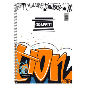 ΤΕΤΡΑΔΙΟ ΣΠΙΡΑΛ "GRAFFITI" 21x29/60ΣΕΛ-1 ΘΕΜΑ