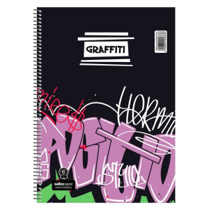 ΤΕΤΡΑΔΙΟ ΣΠΙΡΑΛ "GRAFFITI" 21x29/180ΣΕΛ-3 ΘΕΜΑΤΑ