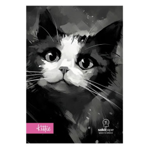 ΤΕΤΡΑΔΙΟ "KITTIE" ΡΙΓΕ 17x25 40 ΦΥΛΛΑ