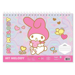 ΜΠΛΟΚ ΖΩΓΡΑΦΙΚΗΣ "MY MELODY" 23x33cm 40 ΦΥΛΛΑ ΑΥΤΟΚΟΛΛΗΤΑ-ΣΤΕΝΣΙΛ- 2ΣΕΛ ΧΡΩΜ/ΣΜΟΥ ΣΕ 2 ΣΧΕΔΙΑ
