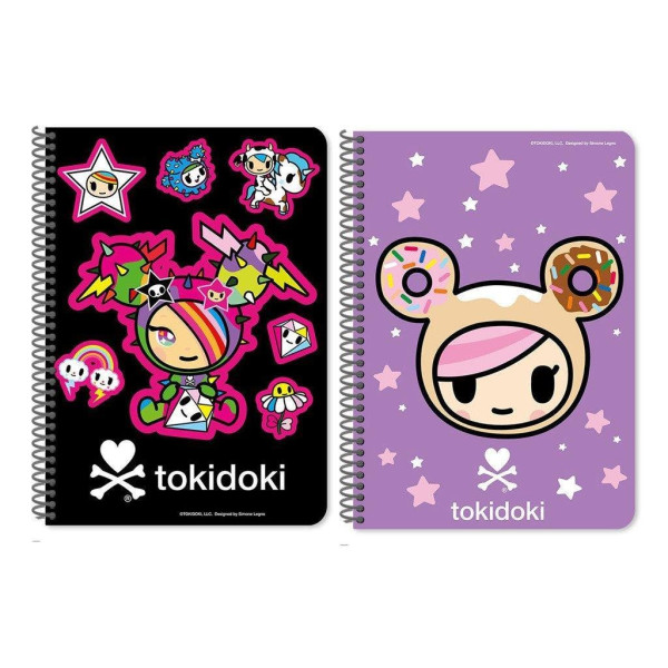 ΤΕΤΡΑΔΙO ΣΠΙΡΑΛ "TOKIDOKI" 17x25/60 ΦΥΛΛΑ 2 ΘΕΜΑΤΩΝ ΣΕ 2 ΣΧΕΔΙΑ