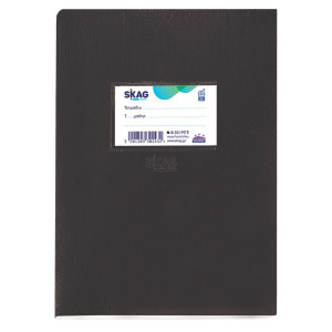 ΤΕΤΡΑΔΙΟ ΠΛΑΣΤΙΚΟ ΡΙΓΕ ΜΑΥΡΟ 17x25 50 ΦΥΛΛΑ 80g