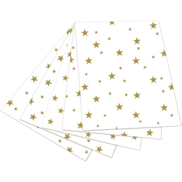 ΧΑΡΤΟΝΙ ΜΕ ΣΧΕΔΙΑ GOLD STARS 50X70 300G/M
