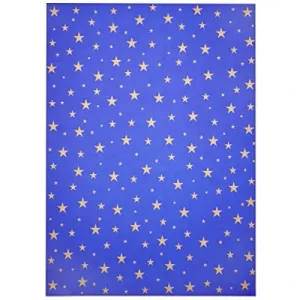 ΧΑΡΤΟΝΙ ΜΕ ΣΧΕΔΙΑ GOLD STARS 50X70 300G/BLUE-GOLD