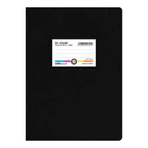 ΤΕΤΡΑΔΙΟ "EX-COLOR" ΡΙΓΕ ΜΑΥΡΟ 17x25 50 ΦΥΛΛΑ