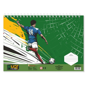 ΜΠΛΟΚ ΖΩΓΡΑΦΙΚΗΣ ΣΕ 2 ΣΧΕΔΙΑ "FOOTBALL/ASTRONAUT" ΜΕ ΑΥΤΟΚΟΛΛΗΤΑ+ΣΤΕΝΣΙΛ 40 ΦΥΛΛΑ