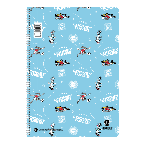 ΤΕΤΡΑΔΙΟ ΣΠΙΡΑΛ "LOONEY TUNES V.2" 17x25/240ΣΕΛ- 4 ΘΕΜΑΤΑ