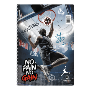 ΤΕΤΡΑΔΙΟ ΣΠΙΡΑΛ "NO PAIN NO GAIN" 21x29/120ΣΕΛ-2 ΘΕΜΑΤΑ