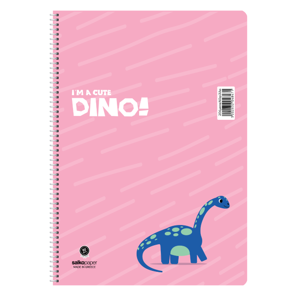 ΤΕΤΡΑΔΙΟ ΣΠΙΡΑΛ "DINO" 21x29/60ΣΕΛ-1 ΘΕΜΑ