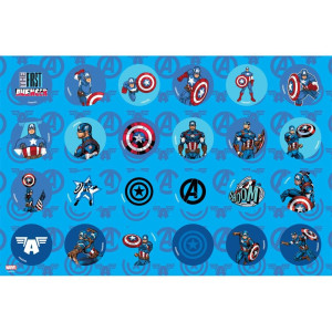 ΜΠΛΟΚ ΖΩΓΡΑΦΙΚΗΣ "CAPTAIN AMERICA" 23x33cm 40 ΦΥΛΛΑ ΑΥΤΟΚΟΛΛΗΤΑ-ΣΤΕΝΣΙΛ- 2ΣΕΛ ΧΡΩΜ/ΣΜΟΥ ΣΕ 2 ΣΧΕΔΙΑ