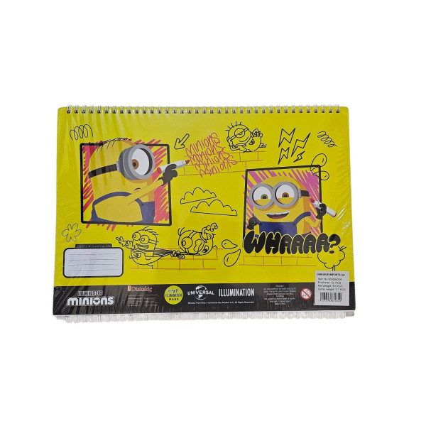 ΜΠΛΟΚ ΖΩΓΡΑΦΙΚΗΣ “MINIONS” 23x33cm 40 ΦΥΛΛΑ ΑΥΤΟΚΟΛΛΗΤΑ-ΣΤΕΝΣΙΛ- 2ΣΕΛ ΧΡΩΜ/ΣΜΟΥ ΣΕ 2 ΣΧΕΔΙΑ