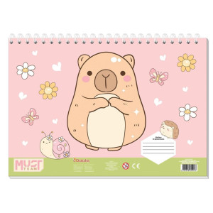 ΜΠΛΟΚ ΖΩΓΡΑΦΙΚΗΣ “CAPYBARA” 23x33cm 40 ΦΥΛΛΑ ΑΥΤΟΚΟΛΛΗΤΑ-ΣΤΕΝΣΙΛ- 2ΣΕΛ ΧΡΩΜ/ΣΜΟΥ ΣΕ 2 ΣΧΕΔΙΑ