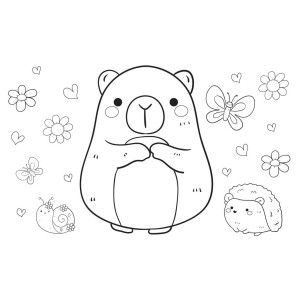 ΜΠΛΟΚ ΖΩΓΡΑΦΙΚΗΣ “CAPYBARA” 23x33cm 40 ΦΥΛΛΑ ΑΥΤΟΚΟΛΛΗΤΑ-ΣΤΕΝΣΙΛ- 2ΣΕΛ ΧΡΩΜ/ΣΜΟΥ ΣΕ 2 ΣΧΕΔΙΑ