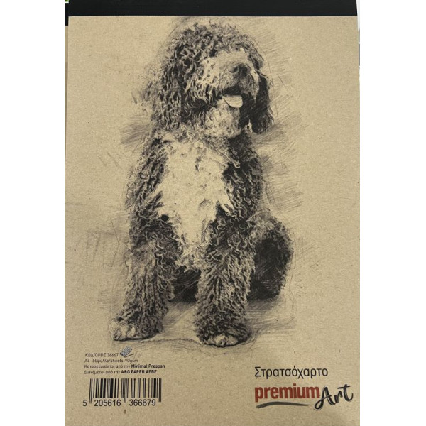ΜΠΛΟΚ ΣΤΡΑΤΣΟΧΑΡΤΟ Α4 50Φ ΚΡΑΦΤ 90GSM PREMIUM ART