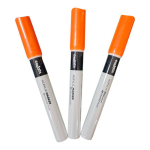 ΜΑΡΚΑΔΟΡΟΙ 2ΜΜ ΑΚΡΥΛΙΚΟΙ CARIOCA ΠΟΡΤΟΚΑΛΙ FLUO  ΓΙΑ ΟΛΕΣ ΤΙΣ  ΕΠΙΦΑΝΕΙΕΣ