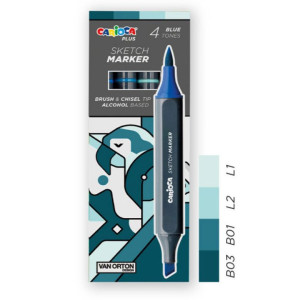 ΜΑΡΚΑΔΟΡΟΙ ΑΛΚΟΟΛΗΣ ΣΕΤ 4ΤΕΜ CARIOCA SKETCHMARK