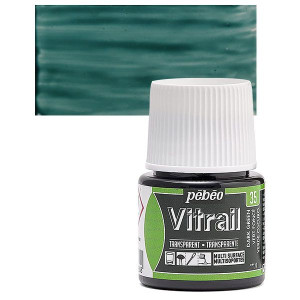 ΣΜΑΛΤΟ (ENAMEL) VITRAIL DARK GREEN 45ML TRANSPARENT PEBEO